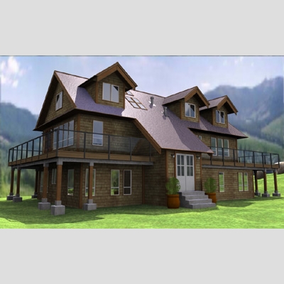 3D Model of Realistic Country House - 3D Render 4